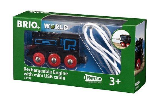 BRIO genopladeligt lokomotiv med USB-opladning
