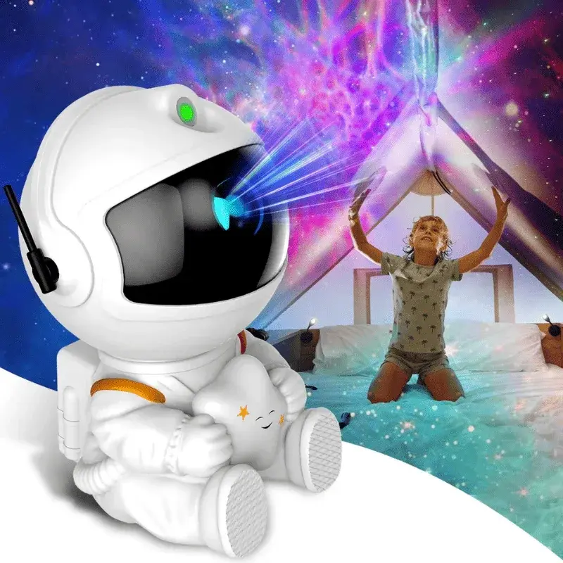 Astronaut stjernehimmel projektor der lyser stjerner på loftet