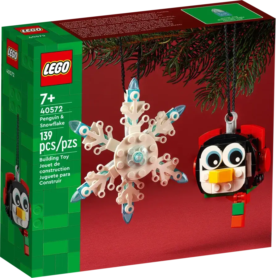 LEGO Pingvin og snefnug julepynt byggesæt 40572