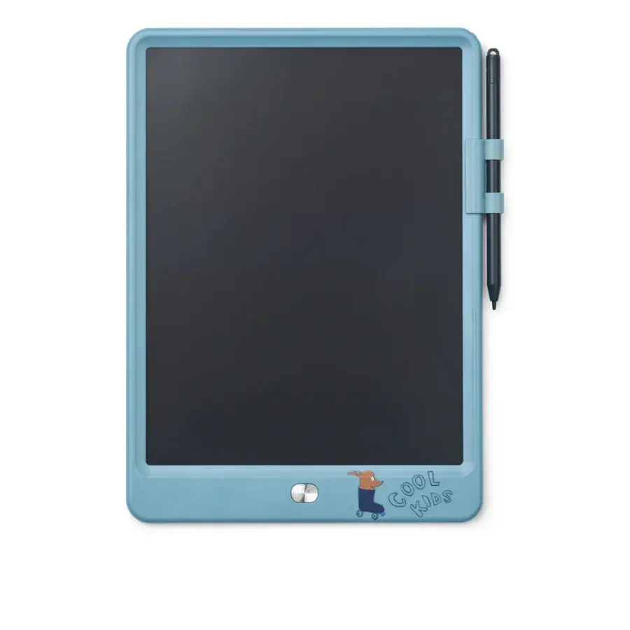 Liewood Zora LCD tegnetavle i Beach blue med tigermotiv