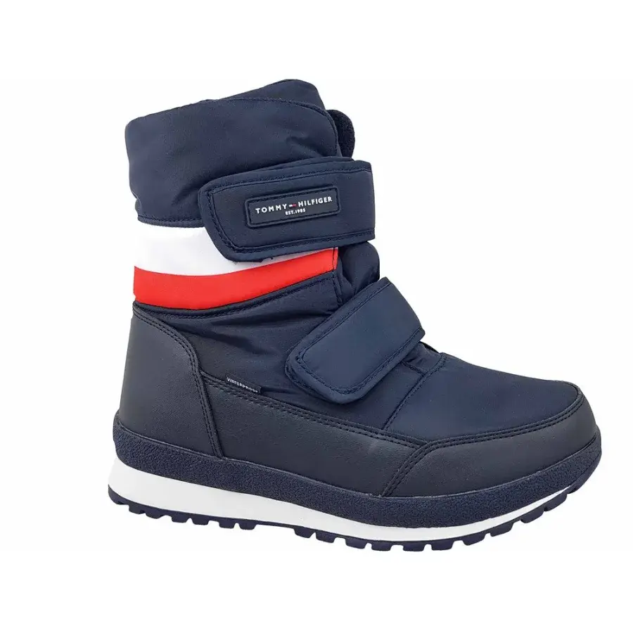 Tommy Hilfiger vinterstøvler i blå, rød og hvid til børn